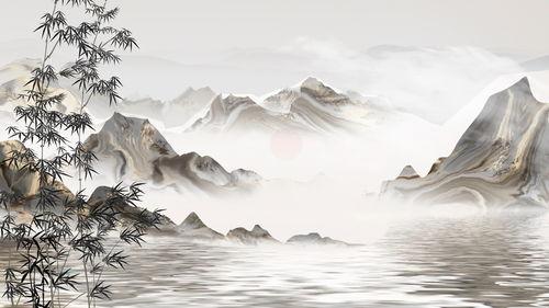 头条背景图水墨武侠