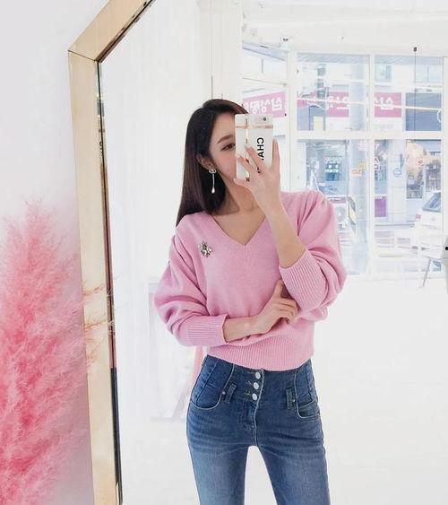 头条女神孙允珠牛仔裤,时尚女神的日常风采